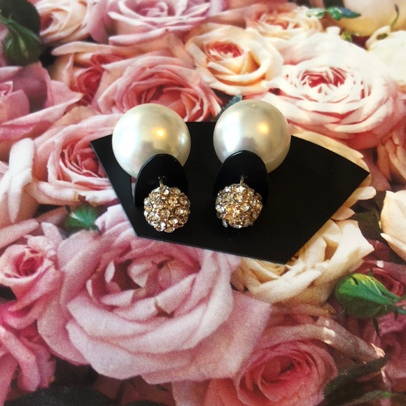 Beautiful reversible studs with gold and pearl - Picture 4 of 5